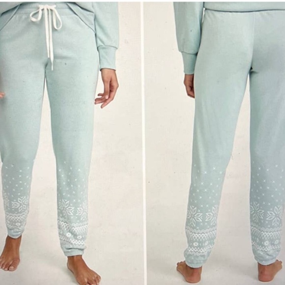 ❄️ NWT PJ Salvage Mountain Bound Snowflake Joggers Size XS - Picture 1 of 2